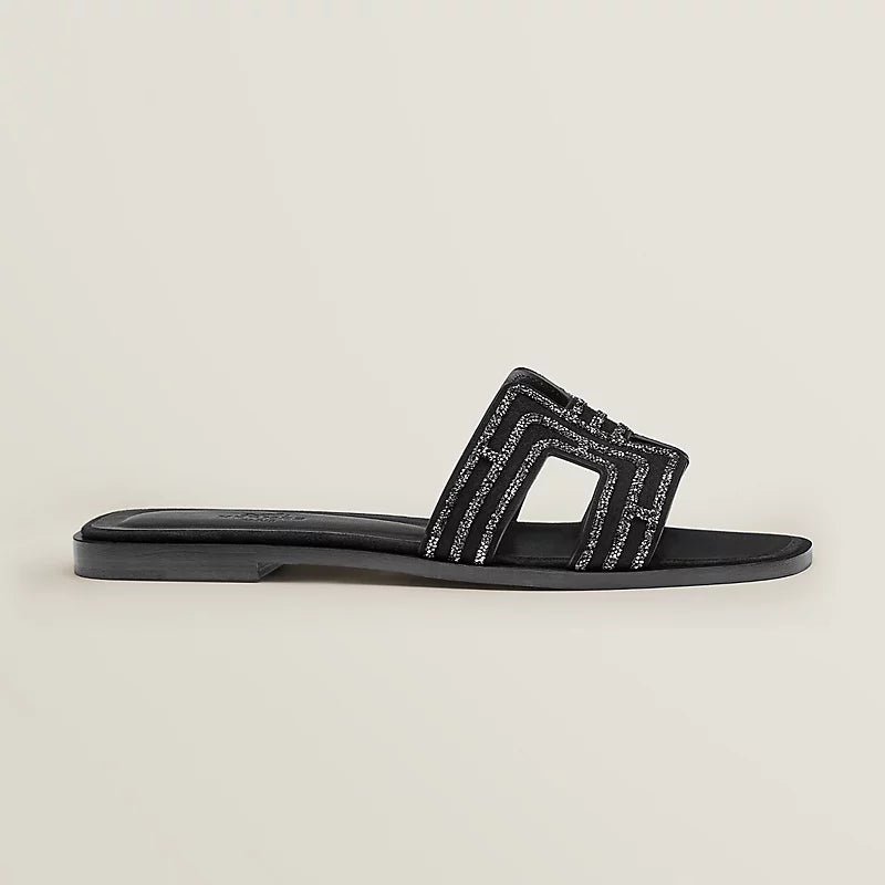 Glitter Black Oran Sandals