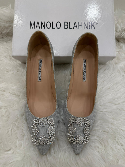 Hangisi Glitter Satin Pumps